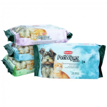 Padovan Pet Wipes talco Влажные салфетки для собак и кошек с ароматом талька