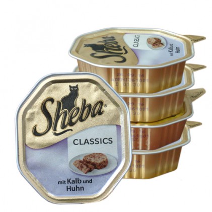 Sheba Classics Паштет с телятиной и курицей для кошек (85 гр)