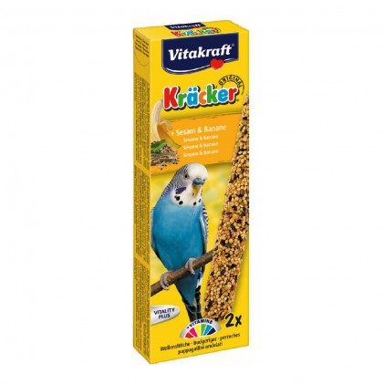 Vitakraft Kracker Лакомства для волнистых попугаев с кунжутом и бананом